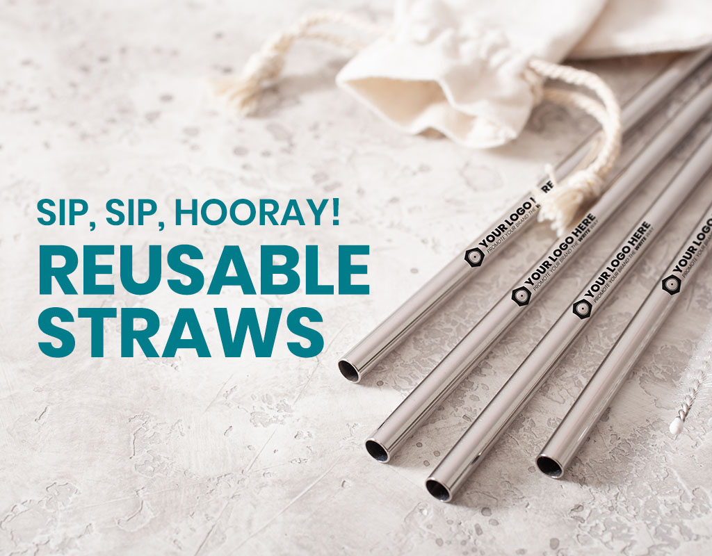Custom Promotional Reusable Stainless Steel Straws