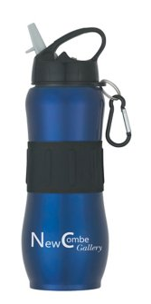 Stainless Steel Sport Grip Bottles, 28 oz, Stainless Steel