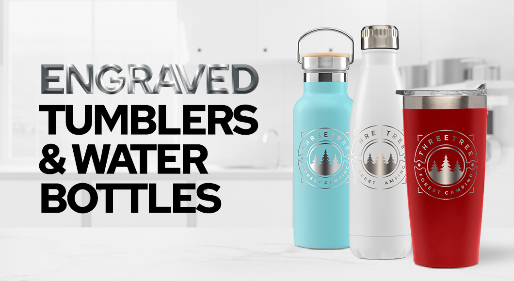 Custom metal water bottles with logo - 16 or 32 oz