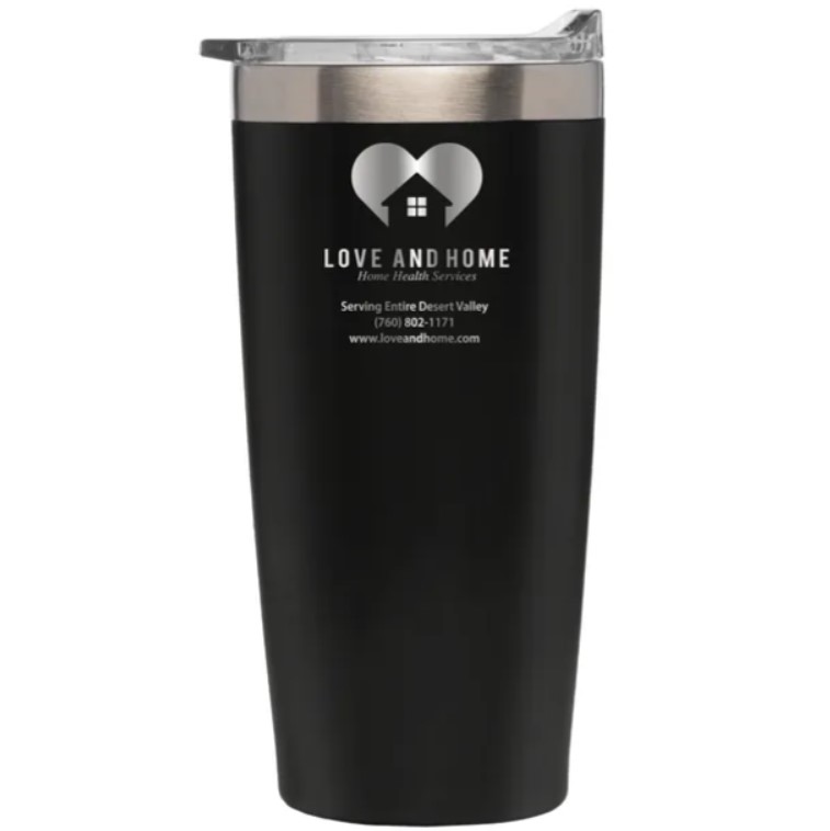 19oz. White Stainless Steel Tumbler with Straw by Celebrate It™