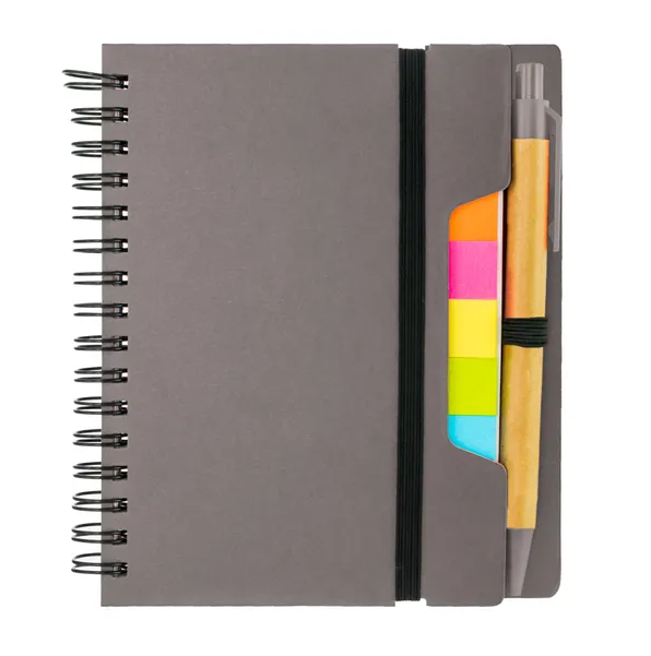 Black Sticky Note Book - UJ-A495 - IdeaStage Promotional Products